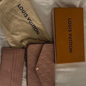 Louis Vuitton Pink Monogram Chain Crossbody Wallet
